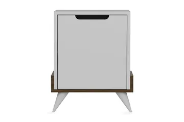 Hejde Sängbord 35 cm med Förvaring Skåp - Vit/Brun - Möbler - Bord & matgrupper - Avlastningsbord - Sängbord & nattduksbord