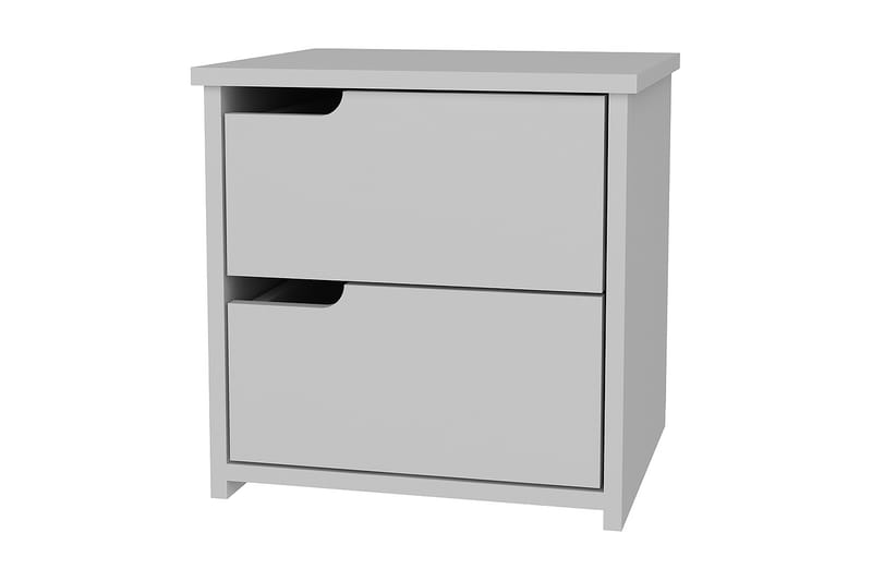 Hejde Sängbord 40 cm med Förvaring 2 Lådor - Vit - Möbler - Bord & matgrupper - Avlastningsbord - Sängbord & nattduksbord