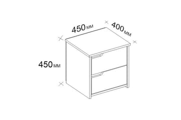 Hejde Sängbord 40 cm med Förvaring 2 Lådor - Vit - Möbler - Bord & matgrupper - Avlastningsbord - Sängbord & nattduksbord