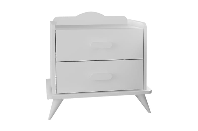 Hejde Sängbord 60 cm med Förvaring 2 Lådor - Vit - Möbler - Bord & matgrupper - Avlastningsbord - Sängbord & nattduksbord