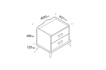Hejde Sängbord 60 cm med Förvaring 2 Lådor - Vit - Möbler - Bord & matgrupper - Avlastningsbord - Sängbord & nattduksbord