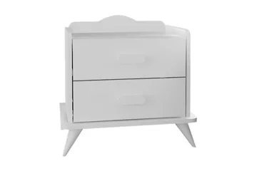 Hejde Sängbord 60 cm med Förvaring 2 Lådor - Vit - Möbler - Bord & matgrupper - Avlastningsbord - Sängbord & nattduksbord