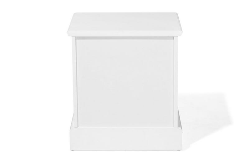 Holak Sängbord 48 cm med Förvaring Låda + Hylla - Vit - Sängbord & nattduksbord