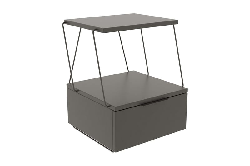 Igazz Sängbord 42x41 cm - Antracit - Möbler - Bord & matgrupper - Avlastningsbord - Sängbord & nattduksbord