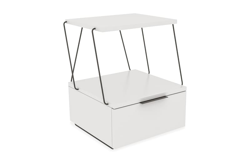 Igazz Sängbord 42x41 cm - Vit - Möbler - Bord & matgrupper - Avlastningsbord - Sängbord & nattduksbord