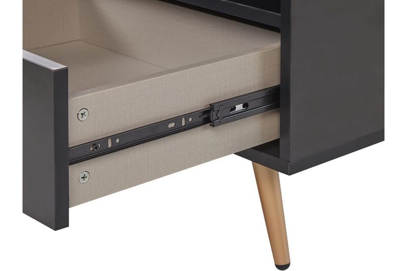 Indio Sängbord 50 cm - Svart/Guld - Möbler - Bord & matgrupper - Avlastningsbord - Sängbord & nattduksbord