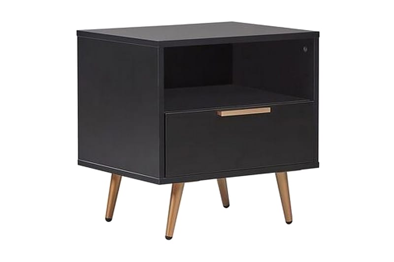 Indio Sängbord 50 cm - Svart/Guld - Möbler - Bord & matgrupper - Avlastningsbord - Sängbord & nattduksbord