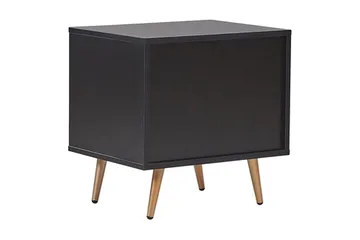 Indio Sängbord 50 cm - Svart/Guld - Möbler - Bord & matgrupper - Avlastningsbord - Sängbord & nattduksbord