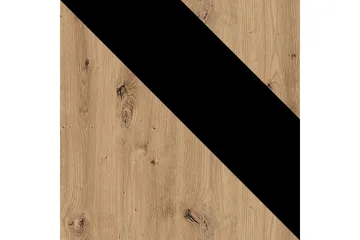Ingram Sängbord 40 cm med Förvaring 2 Lådor - Ekfärg/Svart - Möbler - Bord & matgrupper - Avlastningsbord - Sängbord & nattduksbord