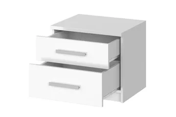 Julissa Sängbord 50 cm med Förvaring 2 Lådor - Vit - Möbler - Bord & matgrupper - Avlastningsbord - Sängbord & nattduksbord