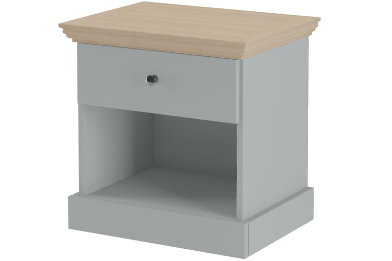 Jundapah Sängbord 45x35 cm - Grå/Brun - Sängbord & nattduksbord