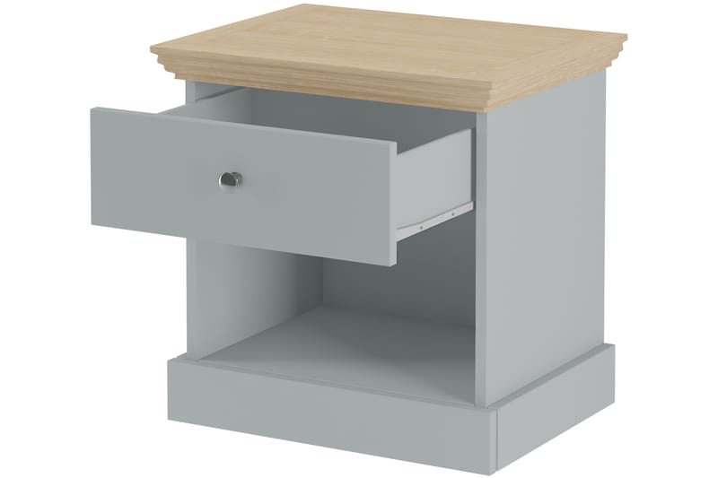 Jundapah Sängbord 45x35 cm - Grå/Brun - Sängbord & nattduksbord