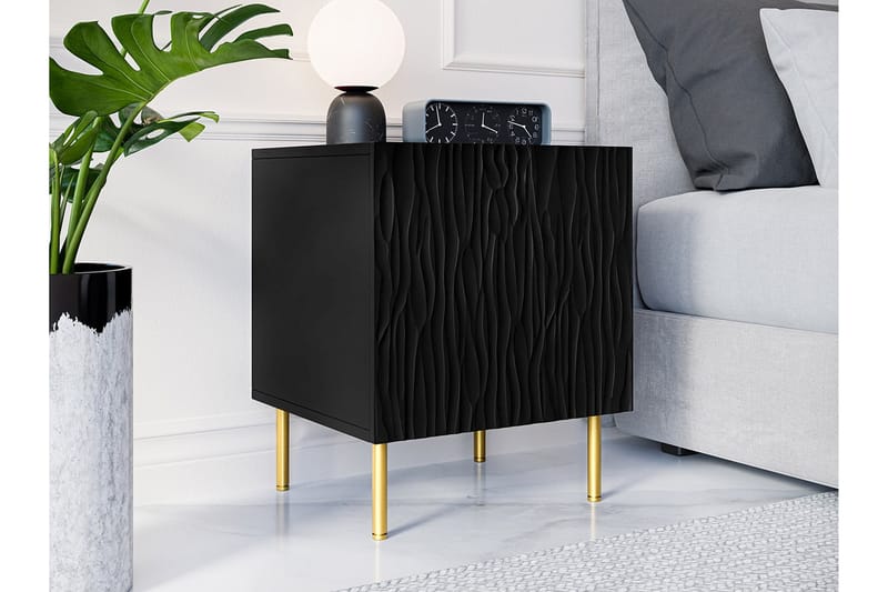 Juniskär Sängbord 44 cm - Svart - Möbler - Bord & matgrupper - Avlastningsbord - Sängbord & nattduksbord