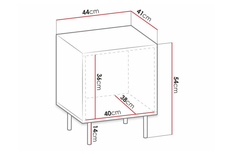Juniskär Sängbord 44 cm - Svart - Möbler - Bord & matgrupper - Avlastningsbord - Sängbord & nattduksbord