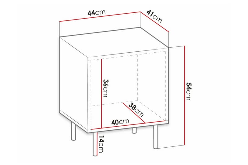 Juniskär Sängbord 44 cm - Svart - Möbler - Bord & matgrupper - Avlastningsbord - Sängbord & nattduksbord