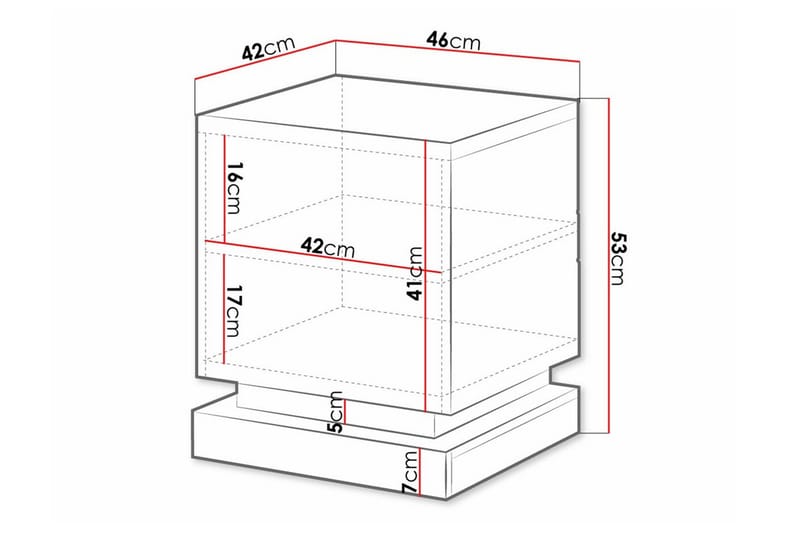 Juniskär Sängbord 46 cm - Svart - Möbler - Bord & matgrupper - Avlastningsbord - Sängbord & nattduksbord