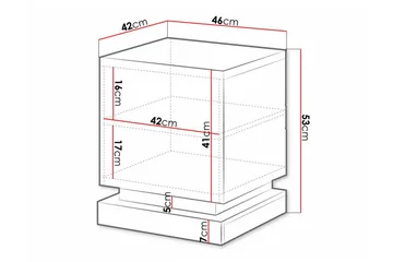 Juniskär Sängbord 46 cm - Vit - Möbler - Bord & matgrupper - Avlastningsbord - Sängbord & nattduksbord