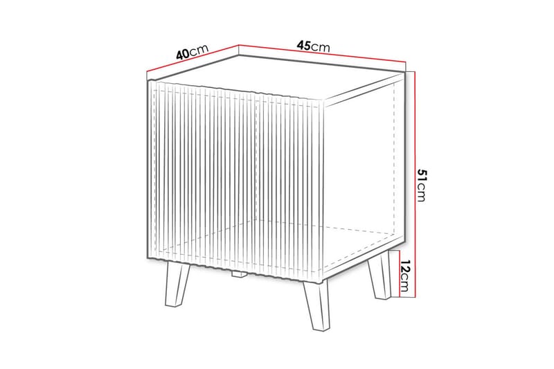 Juniskär Sängbord Fyrkantig Vit|Svart - Möbler - Bord & matgrupper - Avlastningsbord - Sängbord & nattduksbord