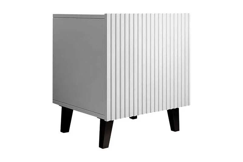 Juniskär Sängbord Fyrkantig Vit|Svart, undefined