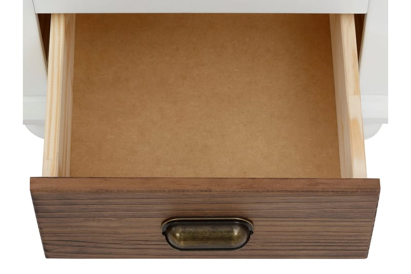 Kagami Sängbord 45x38 cm - Vit/Brun - Sängbord & nattduksbord