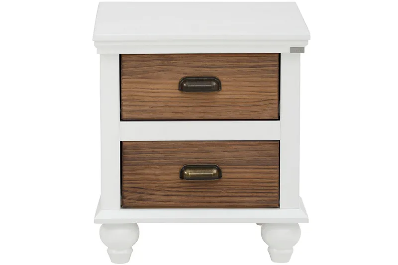 Kagami Sängbord 45x38 cm - Vit/Brun - Möbler - Bord & matgrupper - Avlastningsbord - Sängbord & nattduksbord