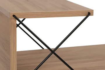 Kaysie Retro Sängbord 50 cm med Trä- och Ekutseende, Förvaring med Hyllor - Natur - Möbler - Bord & matgrupper - Avlastningsbord - Sängbord & nattduksbord