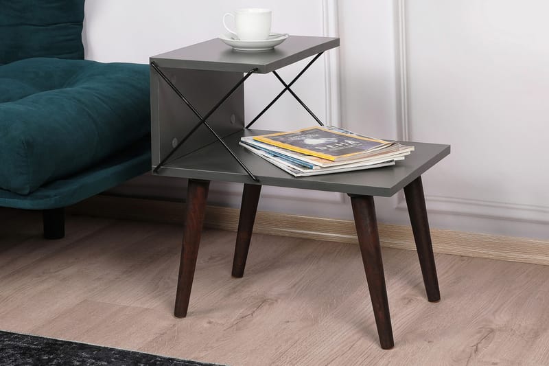 Kaysie Sängbord 50 cm - Antracit - Möbler - Bord & matgrupper - Avlastningsbord - Sängbord & nattduksbord