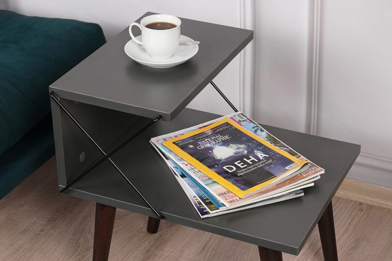 Kaysie Sängbord 50 cm - Antracit - Möbler - Bord & matgrupper - Avlastningsbord - Sängbord & nattduksbord
