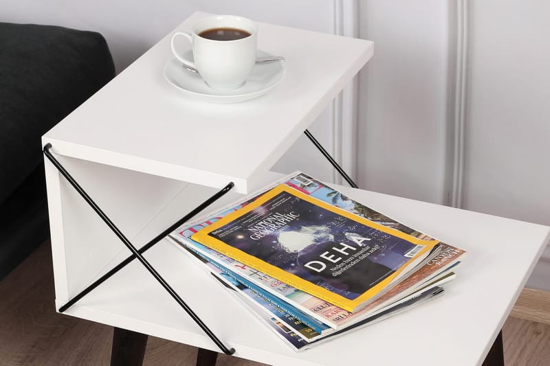 Kaysie Sängbord 50 cm - Vit - Möbler - Bord & matgrupper - Avlastningsbord - Sängbord & nattduksbord