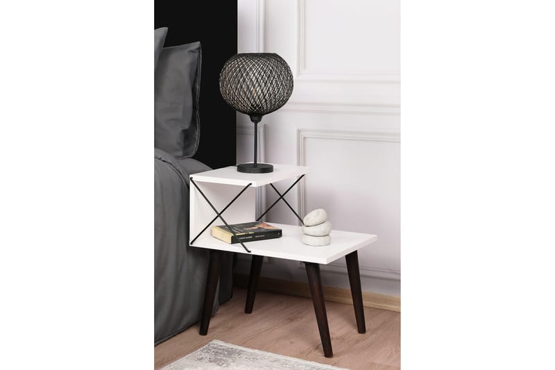 Kaysie Sängbord 50 cm - Vit - Möbler - Bord & matgrupper - Avlastningsbord - Sängbord & nattduksbord