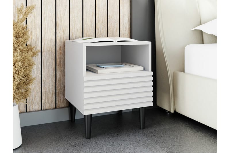 Kintore Sängbord 42 cm - Vit - Möbler - Bord & matgrupper - Avlastningsbord - Sängbord & nattduksbord