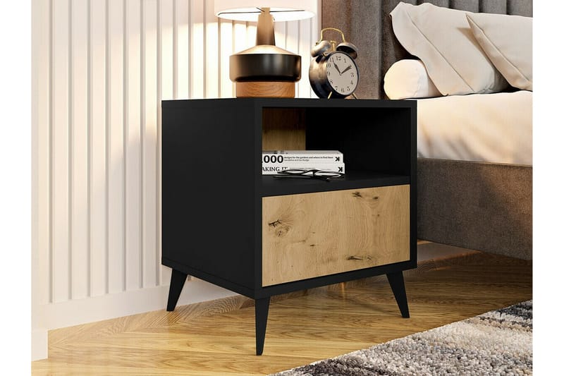 Kintore Sängbord 47 cm - Svart - Möbler - Bord & matgrupper - Avlastningsbord - Sängbord & nattduksbord