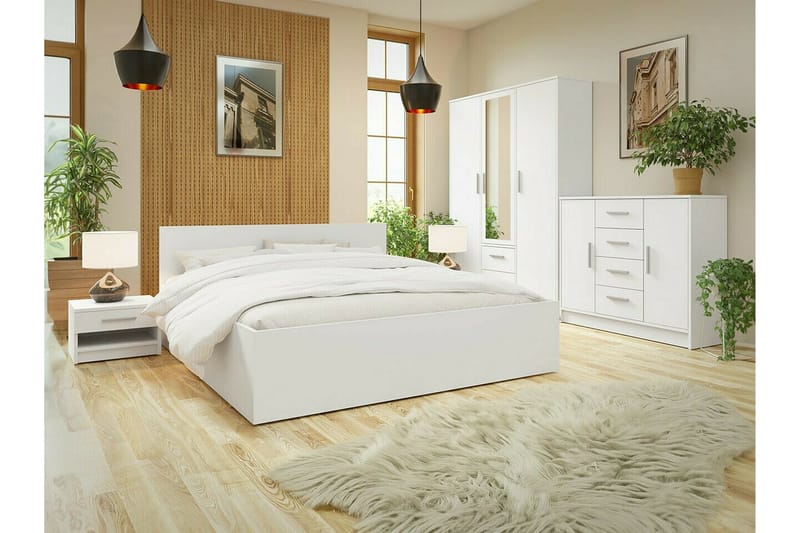 Kintore Sängbord 50 cm - Vit - Möbler - Bord & matgrupper - Avlastningsbord - Sängbord & nattduksbord