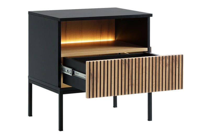 Klinkerville Sängbord 54 cm - Svart - Möbler - Bord & matgrupper - Avlastningsbord - Sängbord & nattduksbord