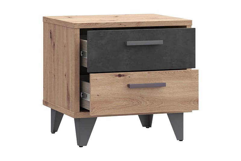 Kocherinovo Sängbord 42x50 cm - Brun/Grå - Möbler - Bord & matgrupper - Avlastningsbord - Sängbord & nattduksbord