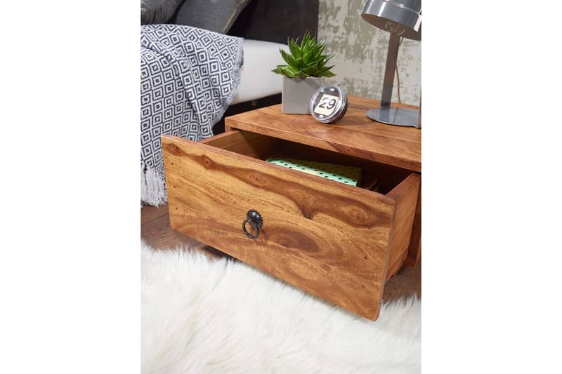 Krams Sängbord 40 cm med Förvaring Låda - Massivt Trä - Möbler - Bord & matgrupper - Avlastningsbord - Sängbord & nattduksbord