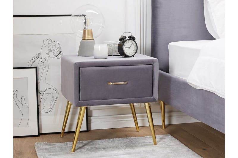 Larochelle Sängbord - Grå - Möbler - Bord & matgrupper - Avlastningsbord - Sängbord & nattduksbord
