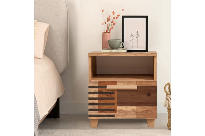Leva Sängbord 45x40 cm Brun - Hanah Home - Möbler - Bord & matgrupper - Avlastningsbord - Sängbord & nattduksbord