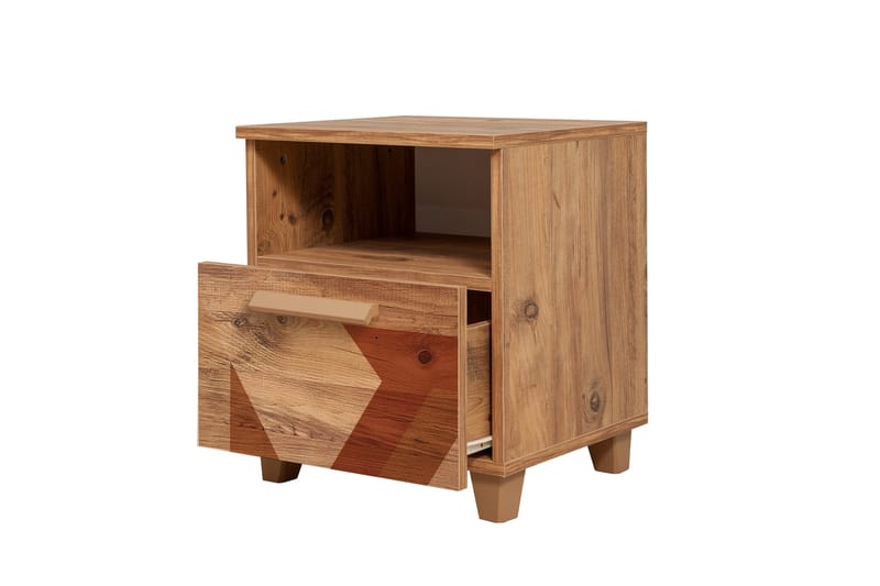 Leva Sängbord 45x40 cm Brun - Hanah Home - Möbler - Bord & matgrupper - Avlastningsbord - Sängbord & nattduksbord