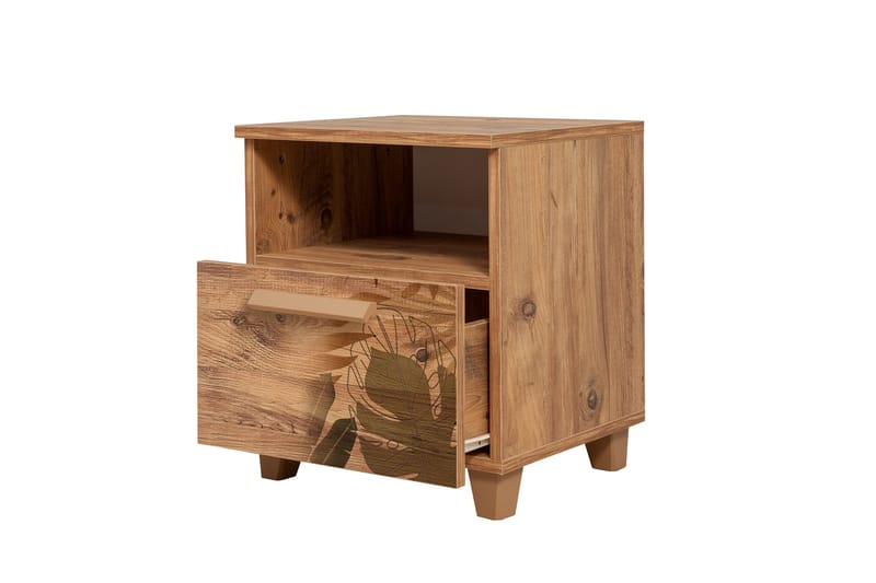 Leva Sängbord 45x40 cm Brun - Hanah Home - Möbler - Bord & matgrupper - Avlastningsbord - Sängbord & nattduksbord
