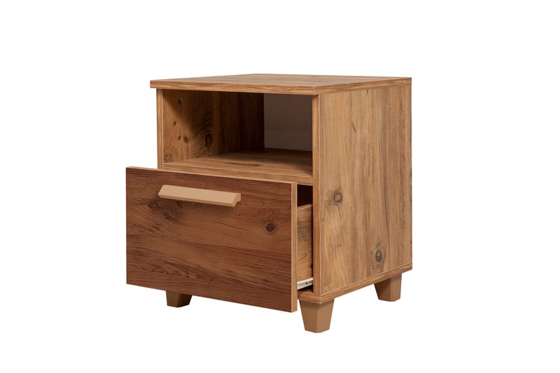 Leva Sängbord 45x40 cm Brun - Hanah Home - Möbler - Bord & matgrupper - Avlastningsbord - Sängbord & nattduksbord