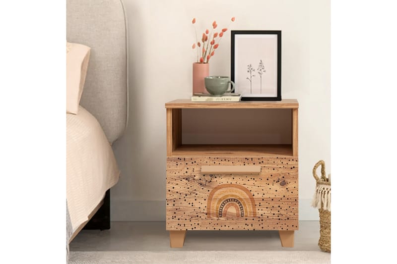 Leva Sängbord 45x40 cm Brun - Hanah Home - Möbler - Bord & matgrupper - Avlastningsbord - Sängbord & nattduksbord