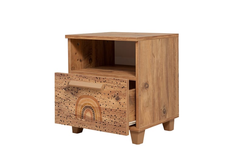 Leva Sängbord 45x40 cm Brun - Hanah Home - Möbler - Bord & matgrupper - Avlastningsbord - Sängbord & nattduksbord