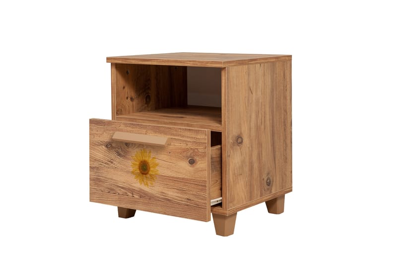 Leva Sängbord 45x40 cm Brun - Hanah Home - Möbler - Bord & matgrupper - Avlastningsbord - Sängbord & nattduksbord