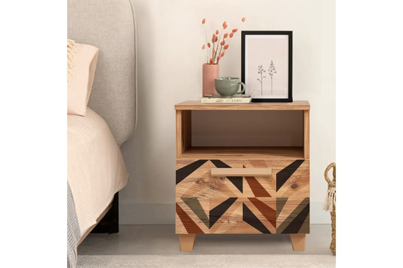 Leva Sängbord 45x40 cm Brun - Hanah Home - Möbler - Bord & matgrupper - Avlastningsbord - Sängbord & nattduksbord