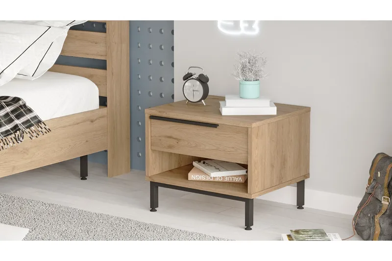 Liyakat Sängbord 53,6 cm, Valnöt