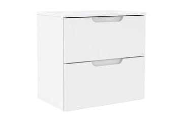 Llanharry Sängbord 50 cm med Förvaring 2 Lådor - Vit - Möbler - Bord & matgrupper - Avlastningsbord - Sängbord & nattduksbord