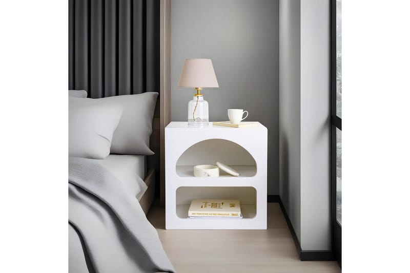 Lorin Sängbord 50 cm - Vit - Möbler - Bord & matgrupper - Avlastningsbord - Sängbord & nattduksbord