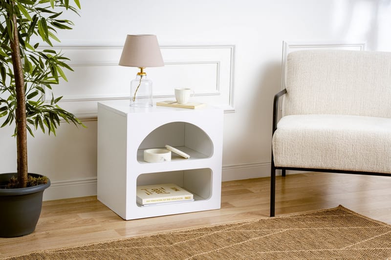 Lorin Sängbord 50 cm - Vit - Möbler - Bord & matgrupper - Avlastningsbord - Sängbord & nattduksbord