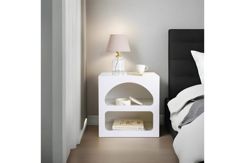 Lorin Sängbord 50 cm - Vit - Möbler - Bord & matgrupper - Avlastningsbord - Sängbord & nattduksbord